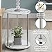 Convenience Concepts Designs2Go No Tools 2-Tier Round End Table, Faux White Marble/Chrome