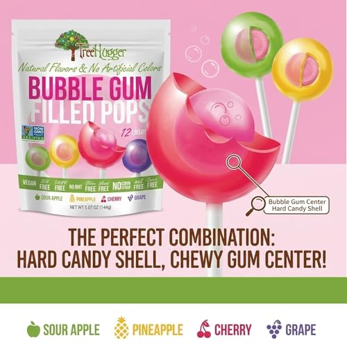 Tree Hugger Bubble Gum Filled Pops 12 unidades miniatura 2