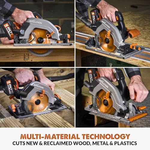 Evolution Power Tools R185CCSX Multi-Material Circular Track Saw Kit with 40" Track Included, TCT Blade Included, Cuts Wood, Plastic, Metal & More, 7-1/4 Inch by EVOLUTION - Image 5