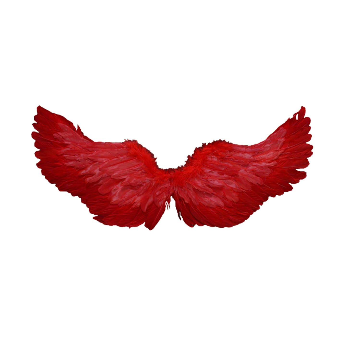 FYKTIK Angel Wings, Red Wings Fairy Feather Wings Fallen Angel Costume with Elastic Straps, Fancy Dress Costume for Adult Kids Women Girls Performance Carnival Stage Christmas Birthday Party