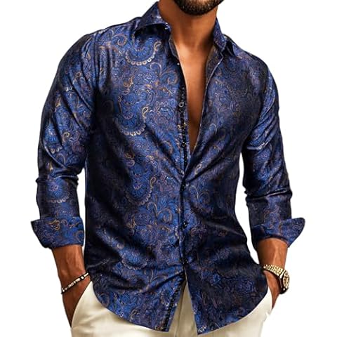 Barry.Wang Paisley Silk Long Sleeve Shirt Cover