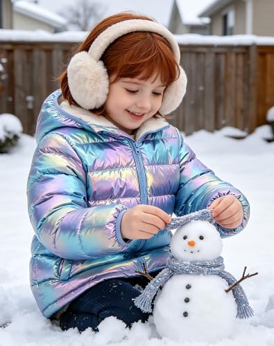 Image of Lovekider 4-12 Years Girls Hooded Puffer Jacket Warmth Padded Winter Coat