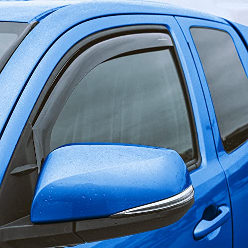 Goodyear Shatterproof in-Channel Window Deflectors for Trucks Toyota Tacoma 2016-2024 Access Cab, Rain Guards, Window Visors for Cars, Vent Deflector, Truck Accessories, 2 pcs - GY003410