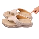 ORTHO CLUB Orthopedic Slippers for Women | Cloud-Soft Cushioned Flip Flops | Anti-Slip Sole | Lightweight Comfort Sandals for Home, Office & Outdoor WSP_67_CREAM_4 gallery image