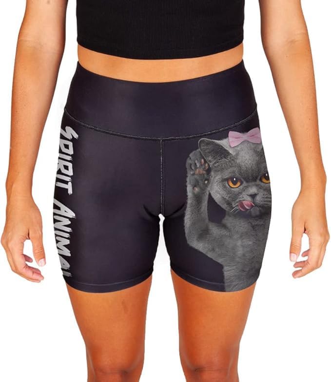 Women's Animal Compression Shorts Tummy Control Shaping Tights for Workouts