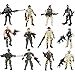 PROLOSO Military Soldier Playset Special Forces Action Figures 4" Army Men Rangers SWAT Models with Weapons and Accessories Counter Strike Toys Pack of 12