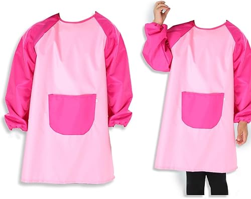 Miniatura 3 de 1 bata de arte impermeable de manga larga, delantal ajustable para pintar