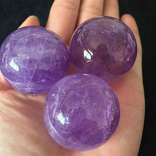 Sphère en améthyste violette de 50-90g pour lithothérapie et déco - 3