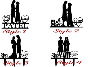 Custom name Hindu Wedding Cake Topper, Personalized Indian Cake Topper, Punjabi Cake Topper, Sikh Cake Topper, Hindu Wedding Decor, Perfect for Engagements, Bridal Showers, Anniversaries Cake Decor