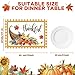 Thanksgiving Placemats Set of 6 Thanksgiving Day Plastic Table Mats Welcome Fall Place Mats Washable Vinyl Rustic Holiday Table Decoration for Indoor Outdoor Autumn Party Kitchen Dining
