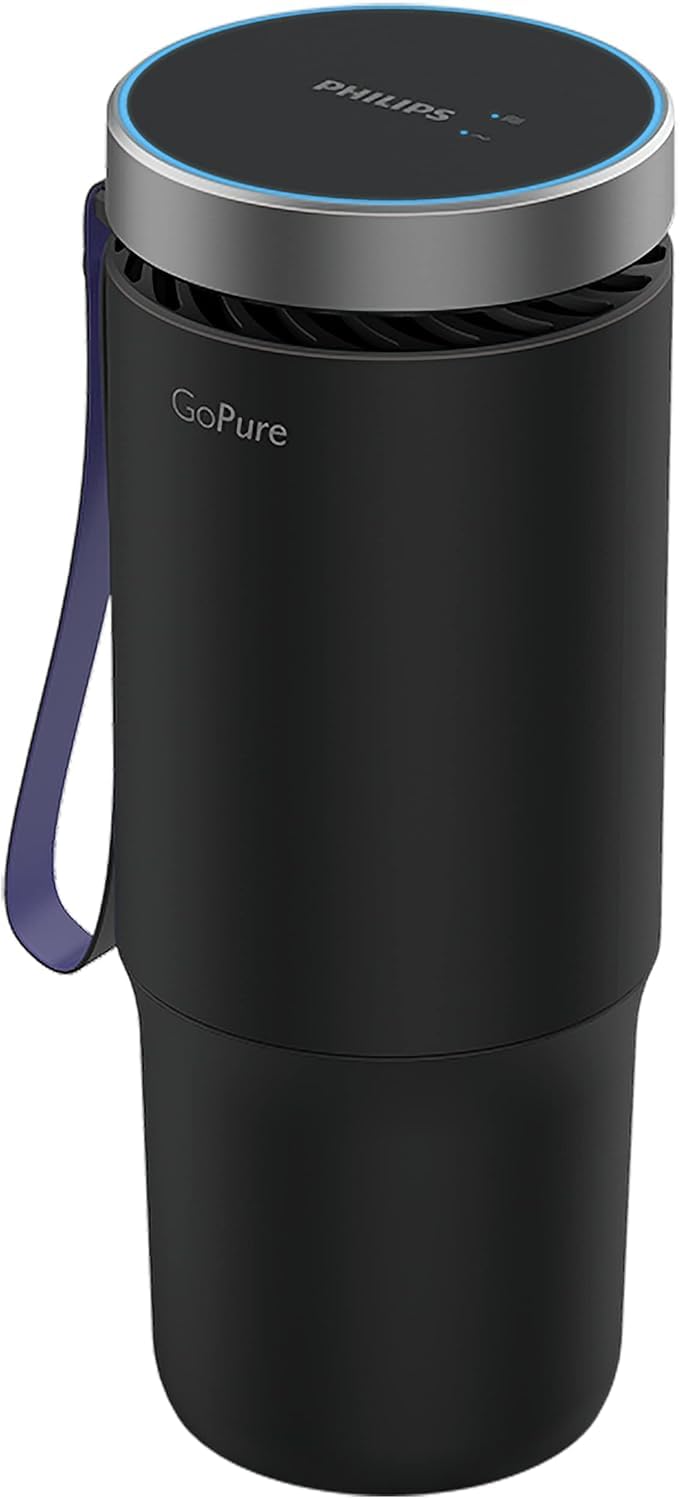 The GPS 5611 Car Air Purifier captures as small as 0.004um particles. With UVC light, it safely destroys >99.9% of bacteria and virus. The HESAMax Cartridge removes chemicals and odors 24/7