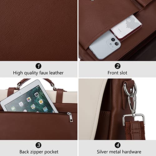 Lovevook Laptop Bag For Women 15.6 Inch,Leather Messenger Bag For Women,Large Waterproof Laptop Tote Computer Work Teacher College Bag Bookbag,Cute Womens Briefcase Satchel Purse Handbag Shoulder Bag #TOP4