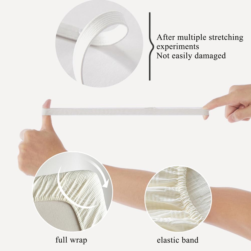 White,120x200cmFULL,LDLCYCN Mattress Protector Queen King Size Fitted Sheet Soft Washed Cotton Fabric Mattress Cover Bed Cover 360° Full Wrap Dustproof Mattress Pad Cover for Student Dormitory