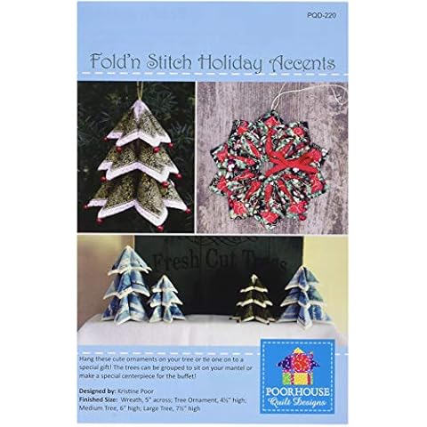 Poorhouse Quilt Designs Fold N Stitch Holiday Accents Pattern Cover