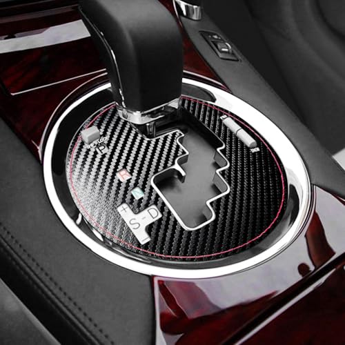 BETTERHUMZ Compatible with Toyota Reiz Mark X 2005-2009 Car Gear Shift Panel Frame Sticker for Alcantara Carbon Leather Center Console Car Interior Tuning Accessories (Carbon Leather)