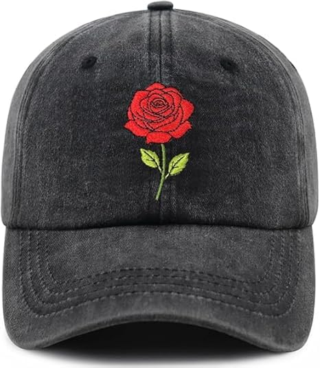 Gorra vintage ajustable con diseño bordado de cerezas