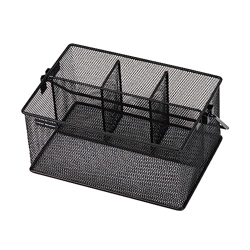 Suporte organizador de utensílios Mind Reader, para talheres e materiais de escritório, Preto