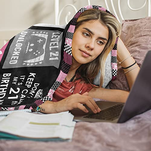 21St Birthday Gifts For Her, 21St Birthday Gifts, 21 Birthday Gifts For Her, 21St Birthday Gift Ideas, 21 Year Old Birthday Gifts For Her, 21St Birthday Decorations For Her Throw Blankets 60"X50" #TOP4