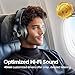 Upgrade Pro‑level Hybrid Active Noise Cancelling Headphones with HD Sound, Wireless Bluetooth Headphones Over The Ear Unequaled Comfort, Vivid Deep Bass, for Home Office Travel Birthday Gift, Black