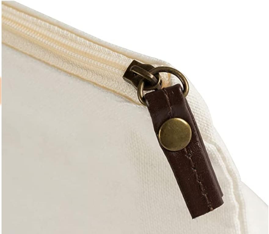 Miniatura 4 de Juvale Bolsa de maquillaje de lona, paquete de 6, 11.75 x 5.5 pulgadas, algodón blanco, bolsas de cosméticos de viaje y artículos de tocador con