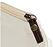 Juvale Canvas Makeup Bag - 6 Pack, 11.75 x 5.5 In, White Cotton - Travel Cosmetic & Toiletry Pouches with Zipper - Blank DIY Canvas Pouches for Crafting & Bridesmaid Gifts