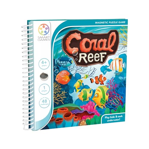 SmartGames - Coral Reef, Magnetic Puzzle Game with 48 Challenges, 4+ Years