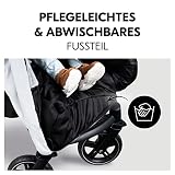 hauck Universal Fußsack für Buggys, Kinderwagen & Fahrradanhänger, Warm mit Fleece Innenfutter, Anti-Rutsch, 2 Wege Reißverschluss, Kapuze, Waschbar & Faltbar (Grau)