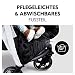 hauck Universal Fußsack für Buggys, Kinderwagen & Fahrradanhänger, Warm mit Fleece Innenfutter, Anti-Rutsch, 2 Wege Reißverschluss, Kapuze, Waschbar & Faltbar (Grau)
