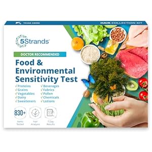 5Strands Food & Environmental Sensitivity Test for Adults & Children, 855+ Items Tested, Kids Intolerance Testing Kit, at-Home Hair Analysis, Results in 5 Days
