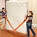 Forearm Forklift 2-Person Lifting and Moving Straps - Lift and Carry Furniture, Appliances, Mattresses or Item to 800 lbs. Safely and Easily Like a Pro, Pack of 8, Orange