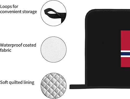 Miniatura 6 de Norway Flag - Juego de 4 manoplas de horno resistentes al calor