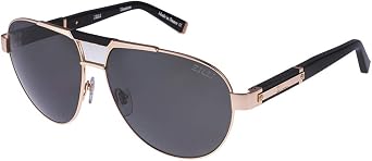 ZILLI 65032 Sunglasses for Men Aviator Titanium Eyeglasses Acetate Frame Designer 24K Gold Plated, Black, C01