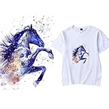 Briartw Horse Design Pattern Iron on Patches Heat Transfer Decals for T-Shirt Jacket Jeans Hoodie Clothes DIY Decorations Eco-Friendly