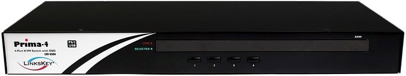 Prima 4-Port USB/PS2 KVM Switch 19-Inch Rackmount 1U with OSD and Daisy Chain (LKV-9304)