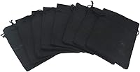 Vista 2 de 20 bolsas de regalo de arpillera negra con cordón de 2.7 x 3.5 pulgadas, lino para Halloween, dulces, joyas, bolsa de yute para bodas y fiestas