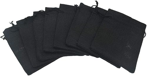 Miniatura 2 de 20 bolsas de regalo de arpillera negra con cordón de 2.7 x 3.5 pulgadas, lino para Halloween, dulces, joyas, bolsa de yute para bodas y fiestas