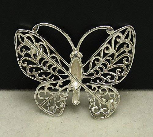 Broche papillon argent massif 925 Empress pour styliser un manteau terne - 2