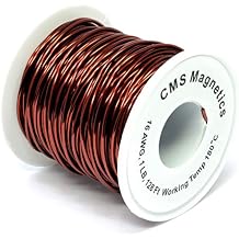 CMS MAGNETICS 18 AWG, 1-Pound Spool, 207 Feet Long Enameled Copper Magnet Wire for Science, Speaker Coil, Transformer, Inductor, DIY Project - 356F Working Temp, 3.2A Rated Current