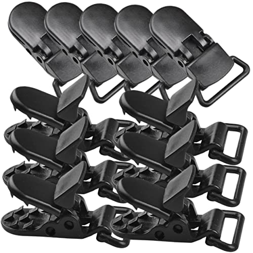 GANAZONO 20pcs Windproof Rope Buckle for Tent Clip Set Black Plastic