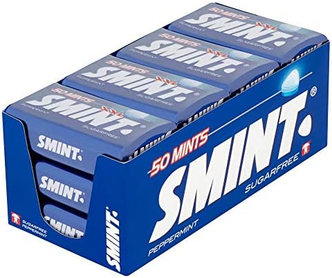Smint Mints Peppermint, Sugar Free, 12 Packs with 50 Mints
