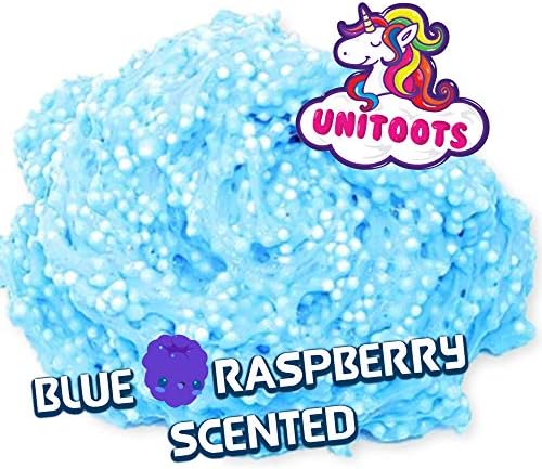 Unitoots Crunchy Slime - Blue Raspberry Scented - Non - Sticky Made in The USA Big 8 oz Tub