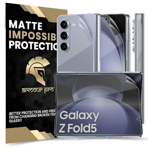 Image of FIRST MART Front and Back Matte Screen Protector for Samsung Galaxy Z Fold 5 / Z Fold5 with Installation Kit | TPU Anti-Glare Membrane, Fingerprint Working, Bubble-Free| Edge to Edge Coverage