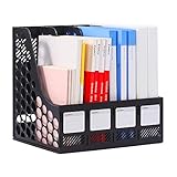 Comix Magazine File Holder, Sturdy Plastic Desk Organizers and Storage File Folder for Office...