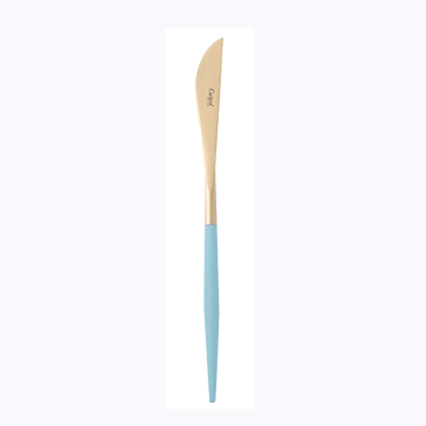 Cutipol Goa turquoise blue matte gold Series Home Dinner Flatware Cutlery Set of 3 Pcs, Spoon, Fork, Knife, Professional Cutlery Brand