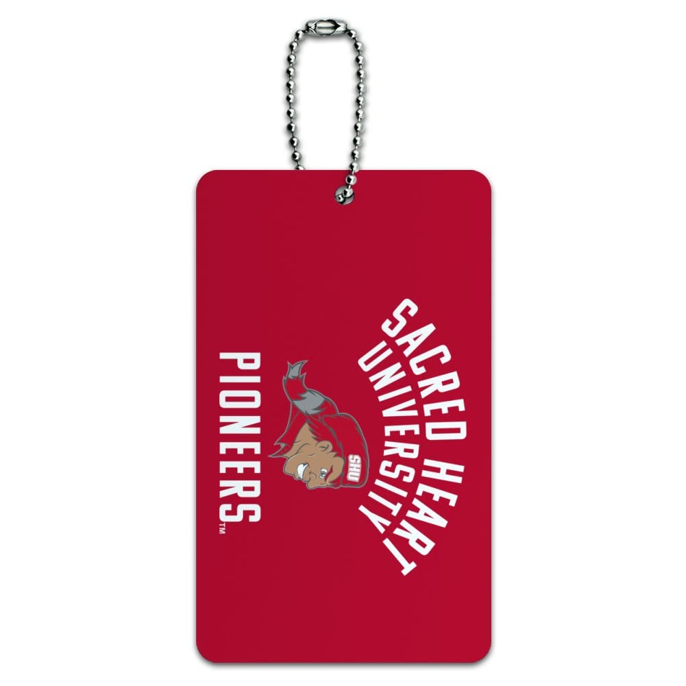 Sacred Heart University Pioneers Logo Luggage Card Suitcase Carry-On ID Tag