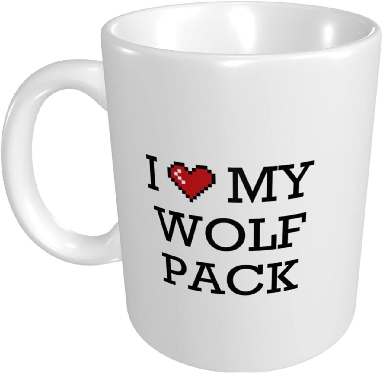 Dsocuiubos Funny Cups I Love My Wolf Pack Mug Cute Coffee