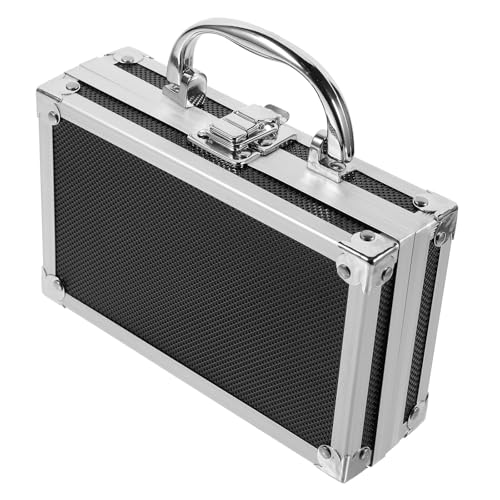 Yardenfun Caja de Herramientas Portátil de Aluminio Maletín Metálico Resistente y Ligero Organizador Multifuncional para Viaje Almacenamiento Grande y Compacto Maletín de Herramientas