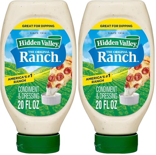 Image of Hidden Valley Easy Squeeze Original Ranch Salad Dressing and Topping, 20 Ounce Bottle (Package May Vary) (Pack of 2)