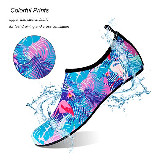 Image of WateLves Water Shoes for Womens Mens Barefoot Quick-Dry Aqua Socks for Beach Swim Surf Yoga Exercise New Translucent Color Soles
