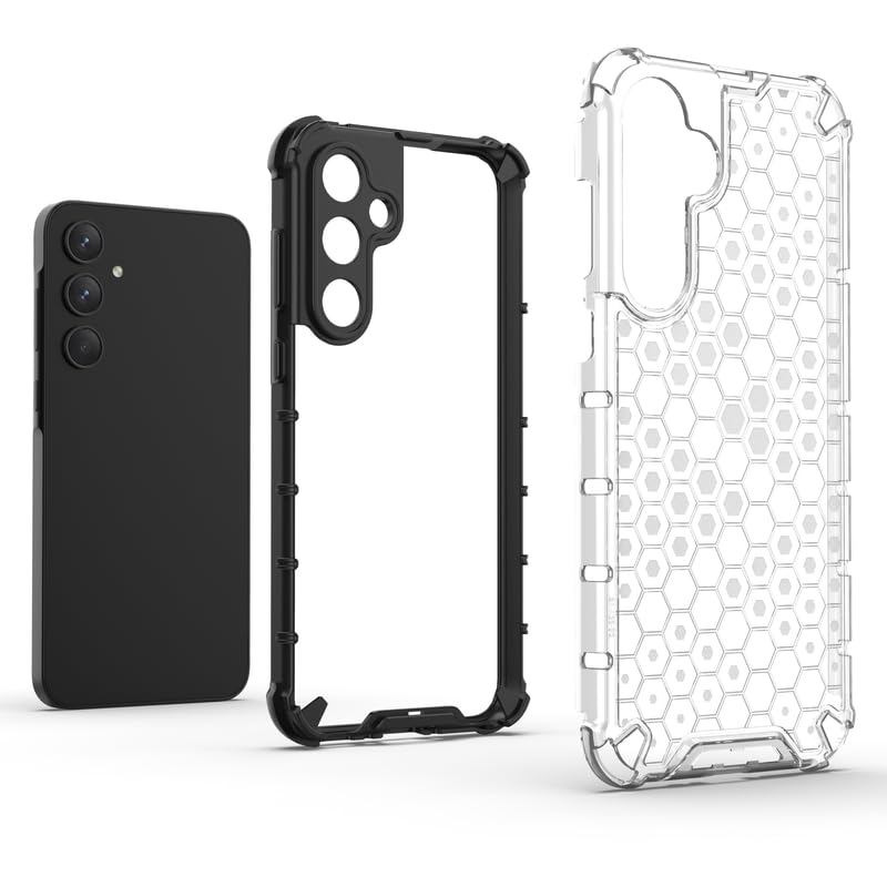 Image of Plastic Bumper Back Case Cover for Samsung Galaxy A35 5G (Transparent)